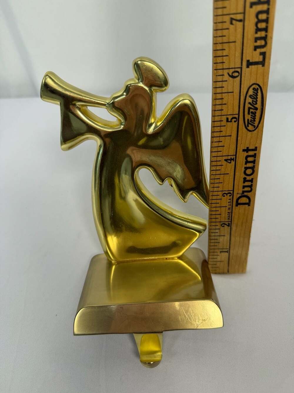 Grandeur Noel Gold Metal Angel Christmas Stocking Holder - Picture 6 of 6